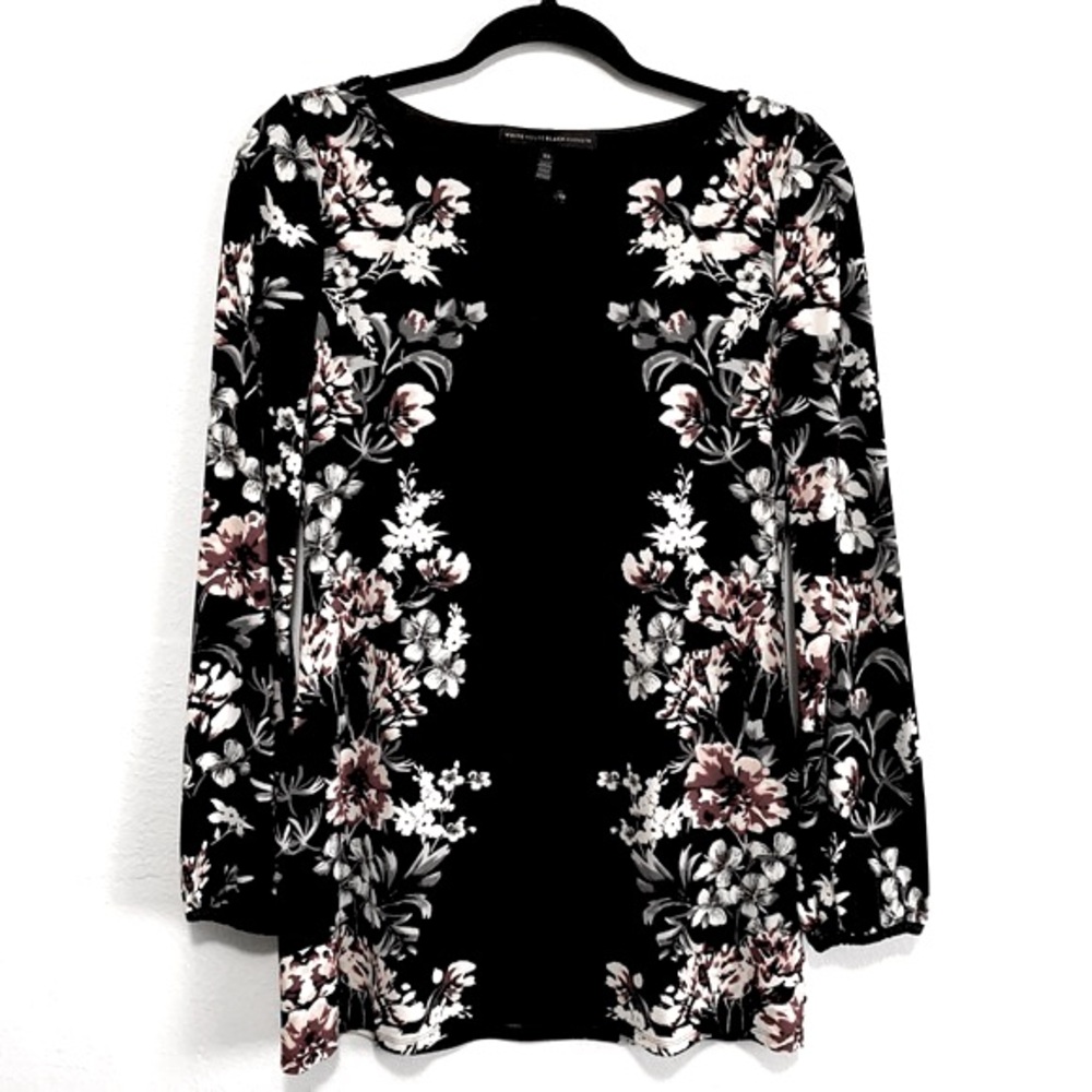 White House Black Market Floral Print Tunic